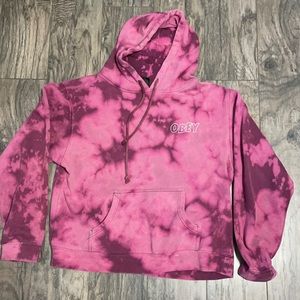 OBEY XL tie dye hoodie
